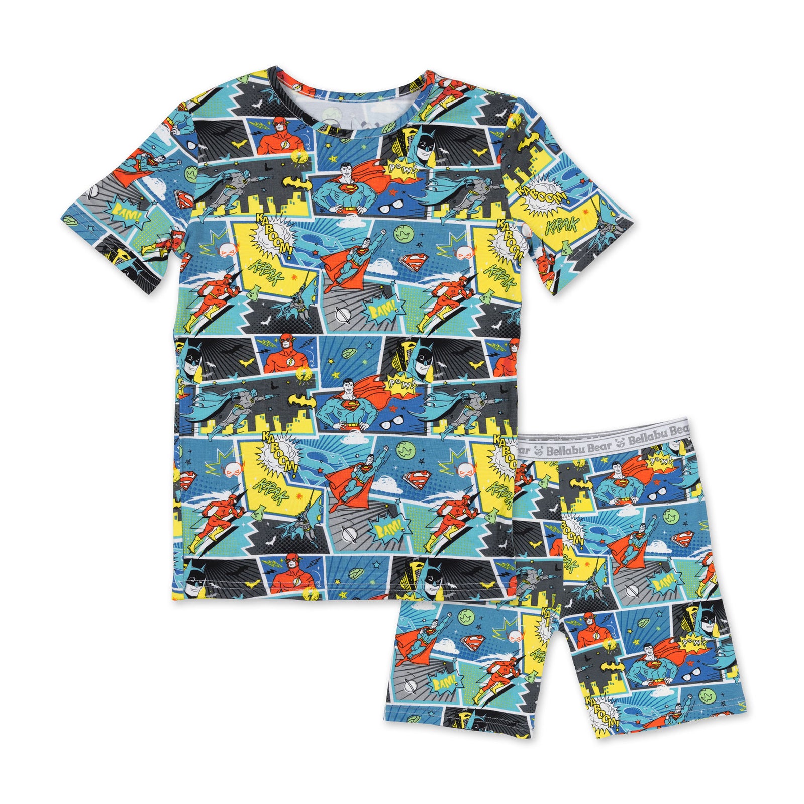 Justice League Heroes Bamboo Kids Pajama Short Set