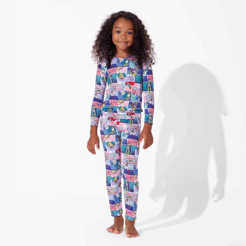 Justice League Heroines Bamboo Kids Pajamas