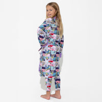 Justice League Heroines Bamboo Kids Sherpa Robe