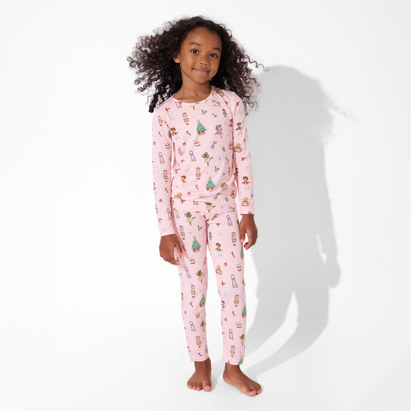 Nutcracker Pink Bamboo Kids Pajamas