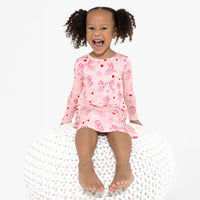 PAW Patrol: Valentine's Pink Bamboo Girls' Long Sleeve Dress