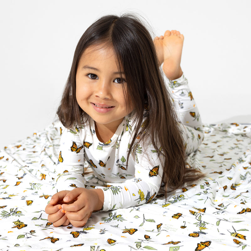 Monarch Butterfly Bamboo Kids Pajamas