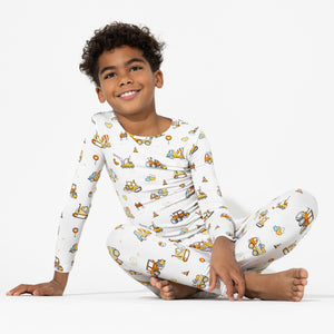 Love Trucks Valentine's Day Bamboo Kids Pajamas