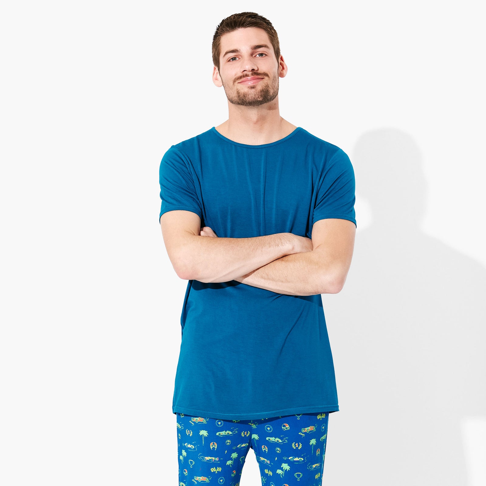 Monaco Blue Bamboo Men's Pajama Set