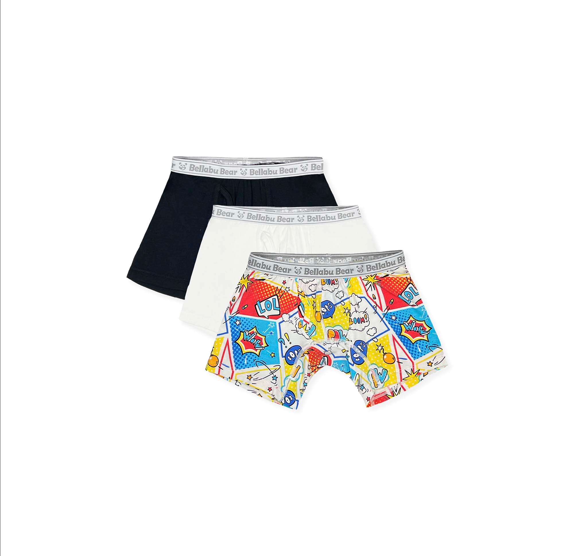 Superhero Comfort: Men's Comic Boxer Brief Bamboo Underwear 3-Pack