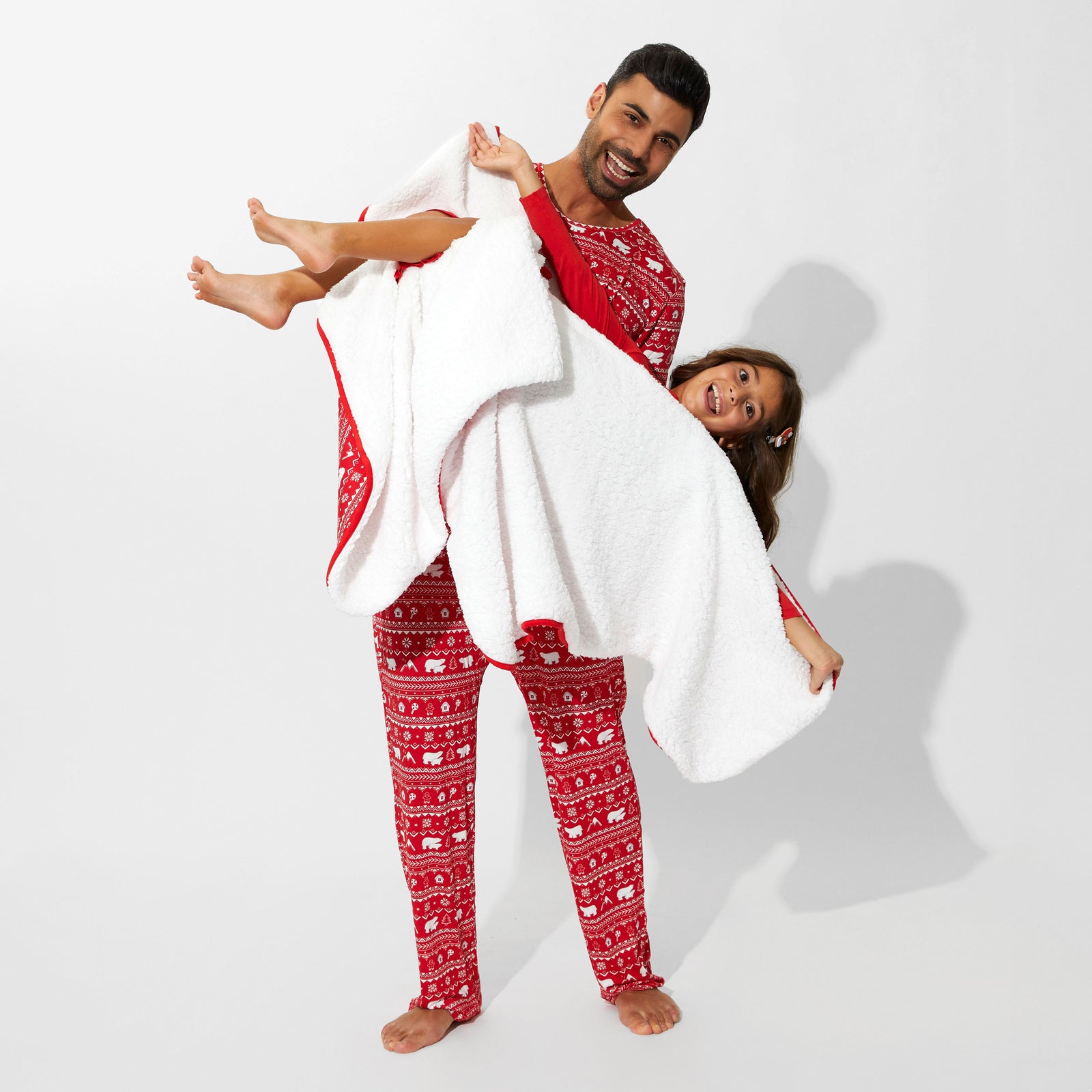 Polar Isle Red Bamboo Men's Pajama Set