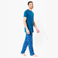 Monaco Blue Bamboo Men's Pajama Set