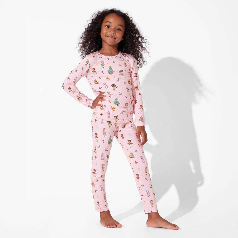 Nutcracker Pink Bamboo Kids Pajamas