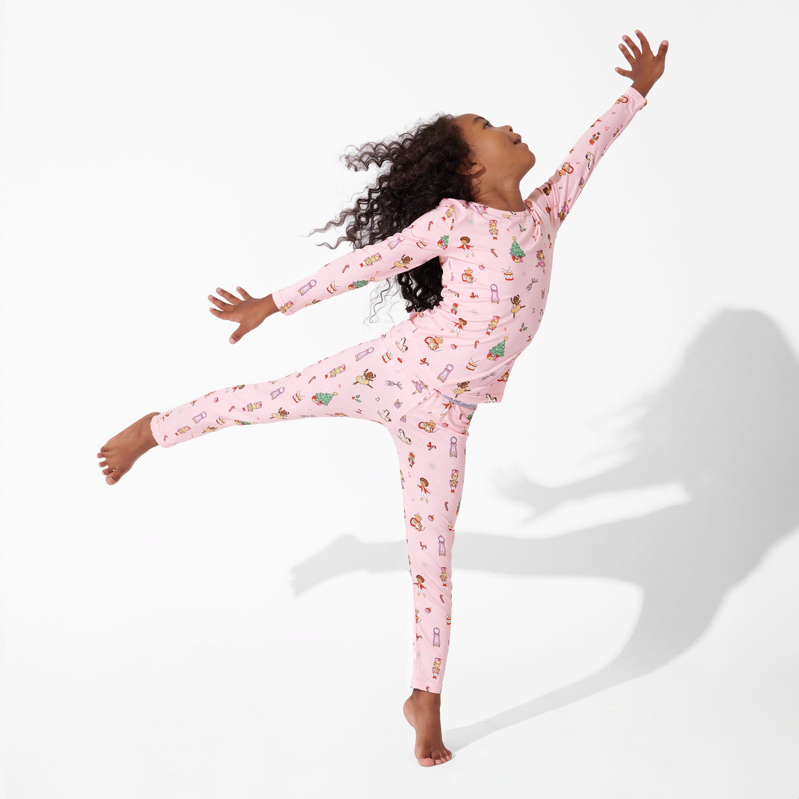 Nutcracker Pink Bamboo Kids Pajamas