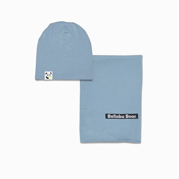 Oasis Teal Bamboo Swaddle & Beanie Set