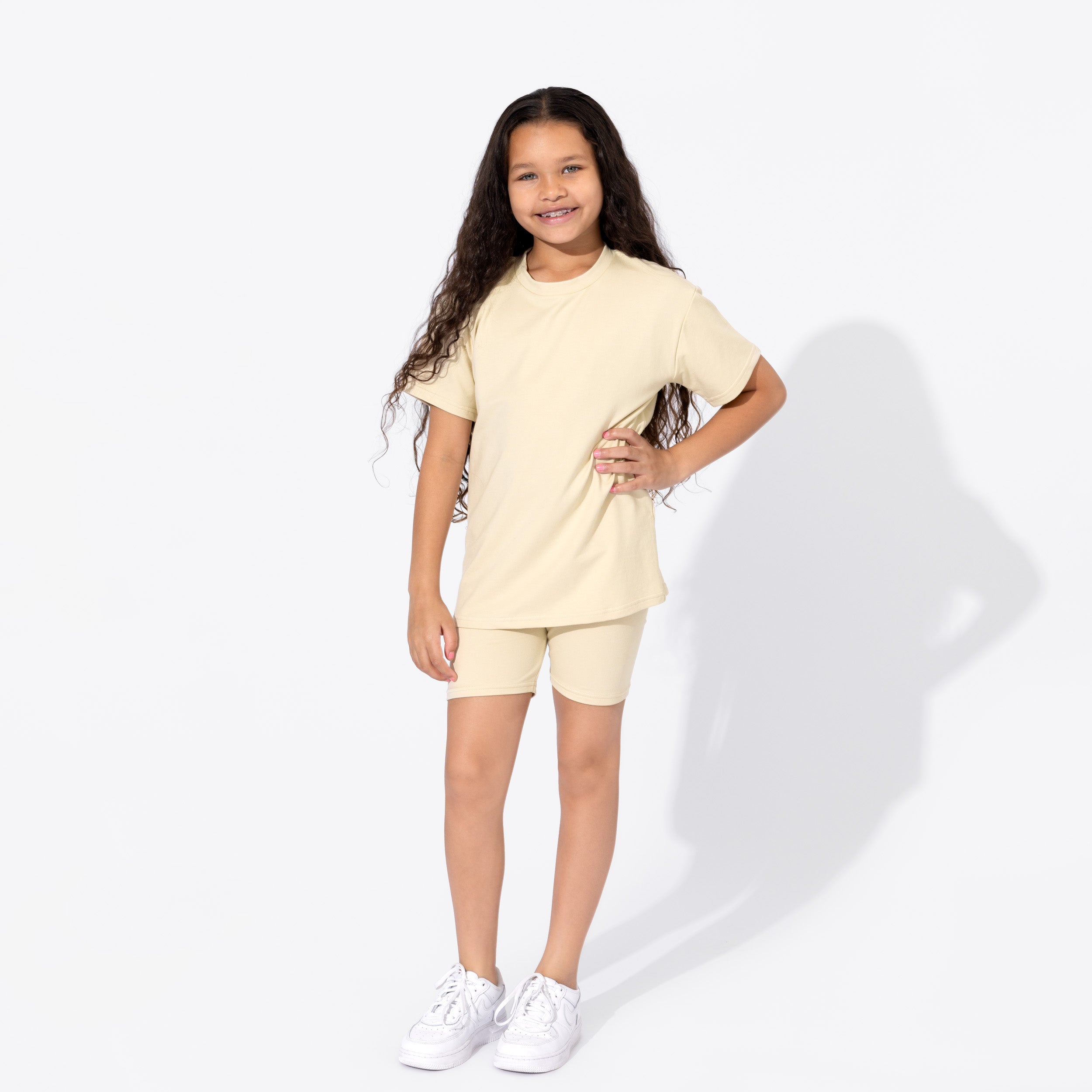 Oat children shops oversized knitted tee and shorts set