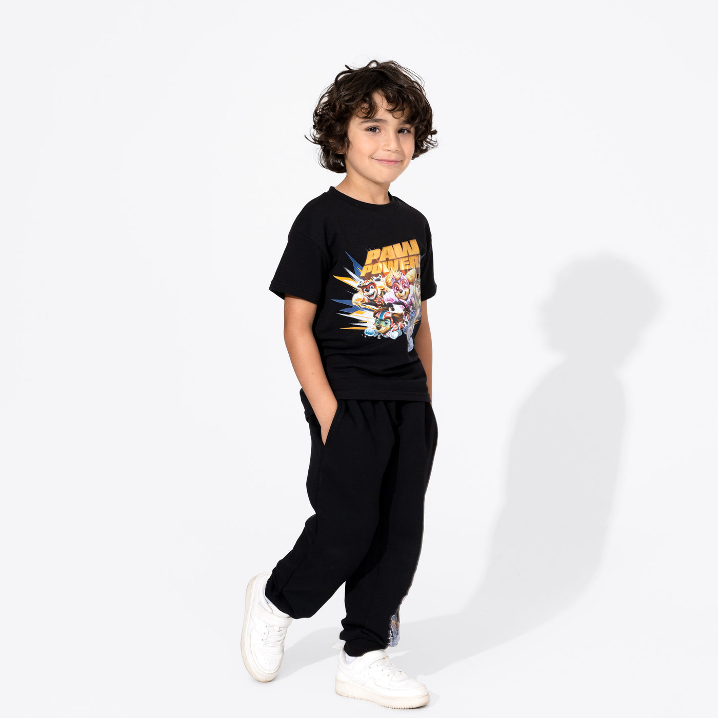 PAW Patrol: The Mighty Movie Obsidian Black Bamboo Terry Kids Oversized T-Shirt