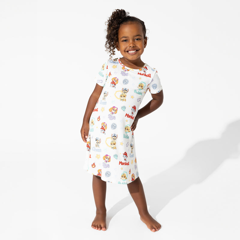 PAW Patrol: Playful Pups Bamboo Girls' Short Sleeve Dress