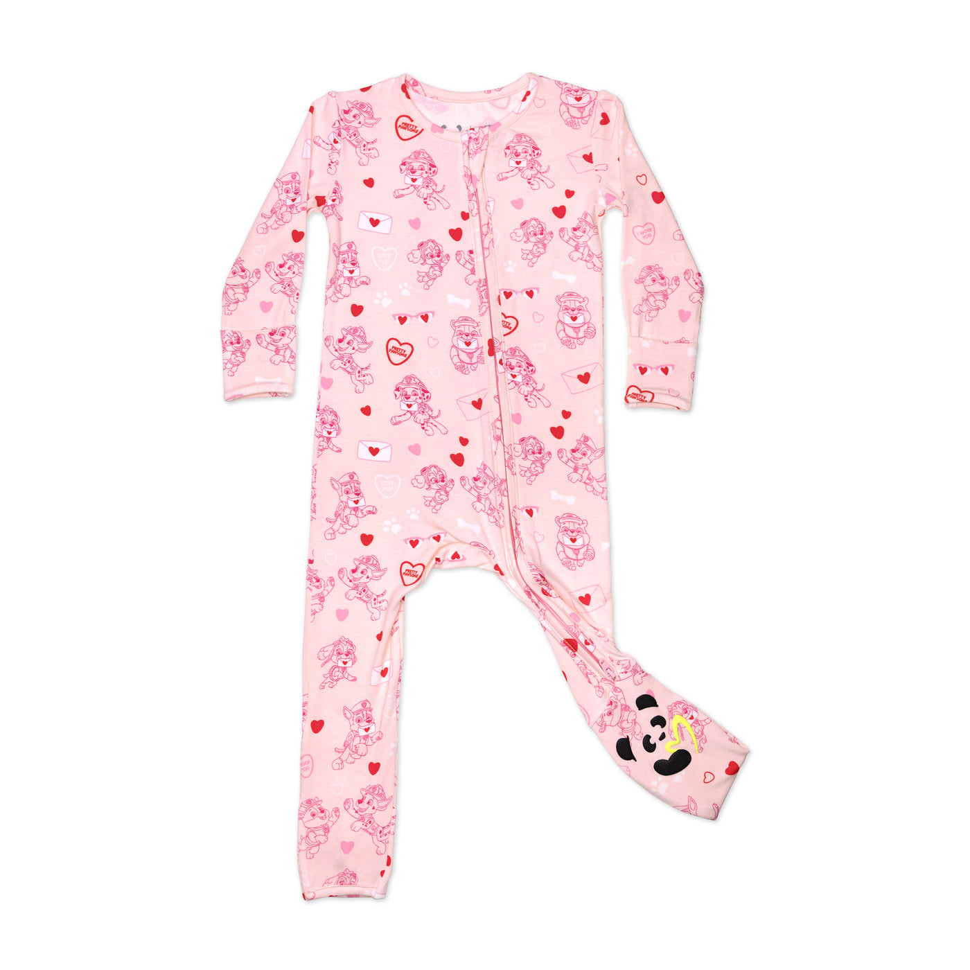 PAW Patrol: Valentine's Pink Bamboo Convertible Footie
