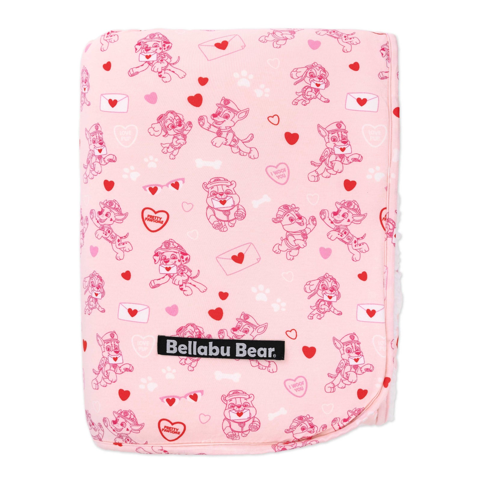 PAW Patrol: Valentine's Pink Reversible Bamboo Sherpa Blanket