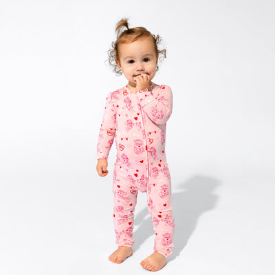 PAW Patrol: Valentine's Pink Bamboo Convertible Footie