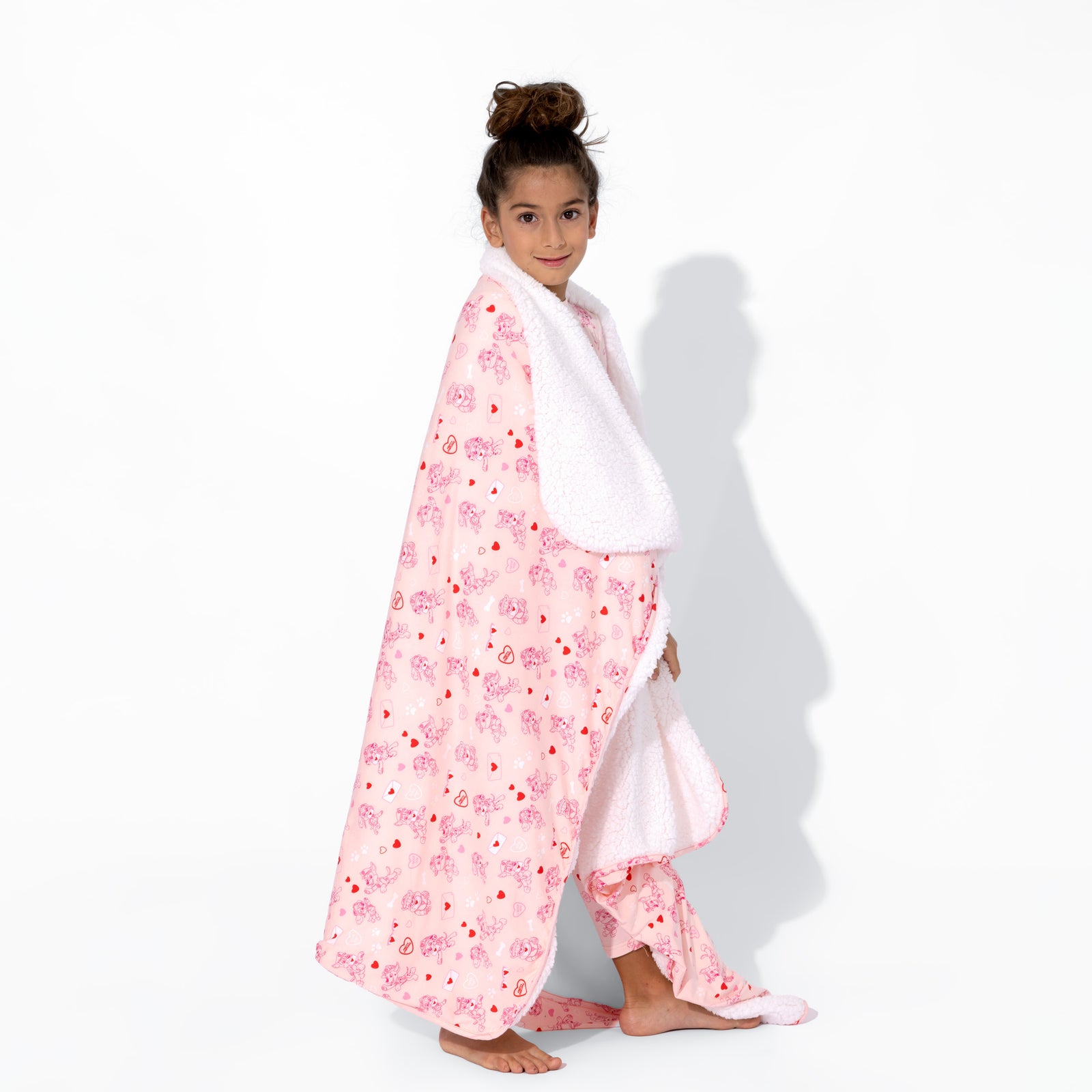 PAW Patrol: Valentine's Pink Reversible Bamboo Sherpa Blanket