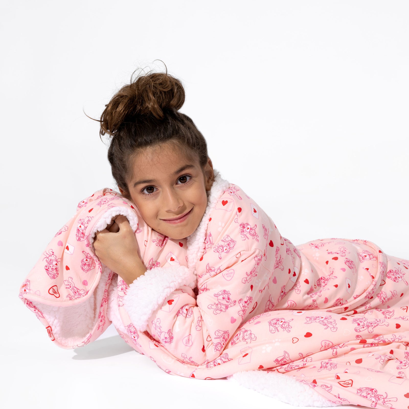 PAW Patrol: Valentine's Pink Kids Bamboo Sherpa Robe