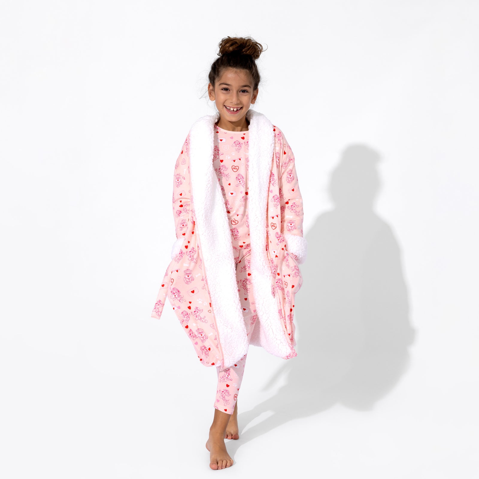 PAW Patrol: Valentine's Pink Kids Bamboo Sherpa Robe