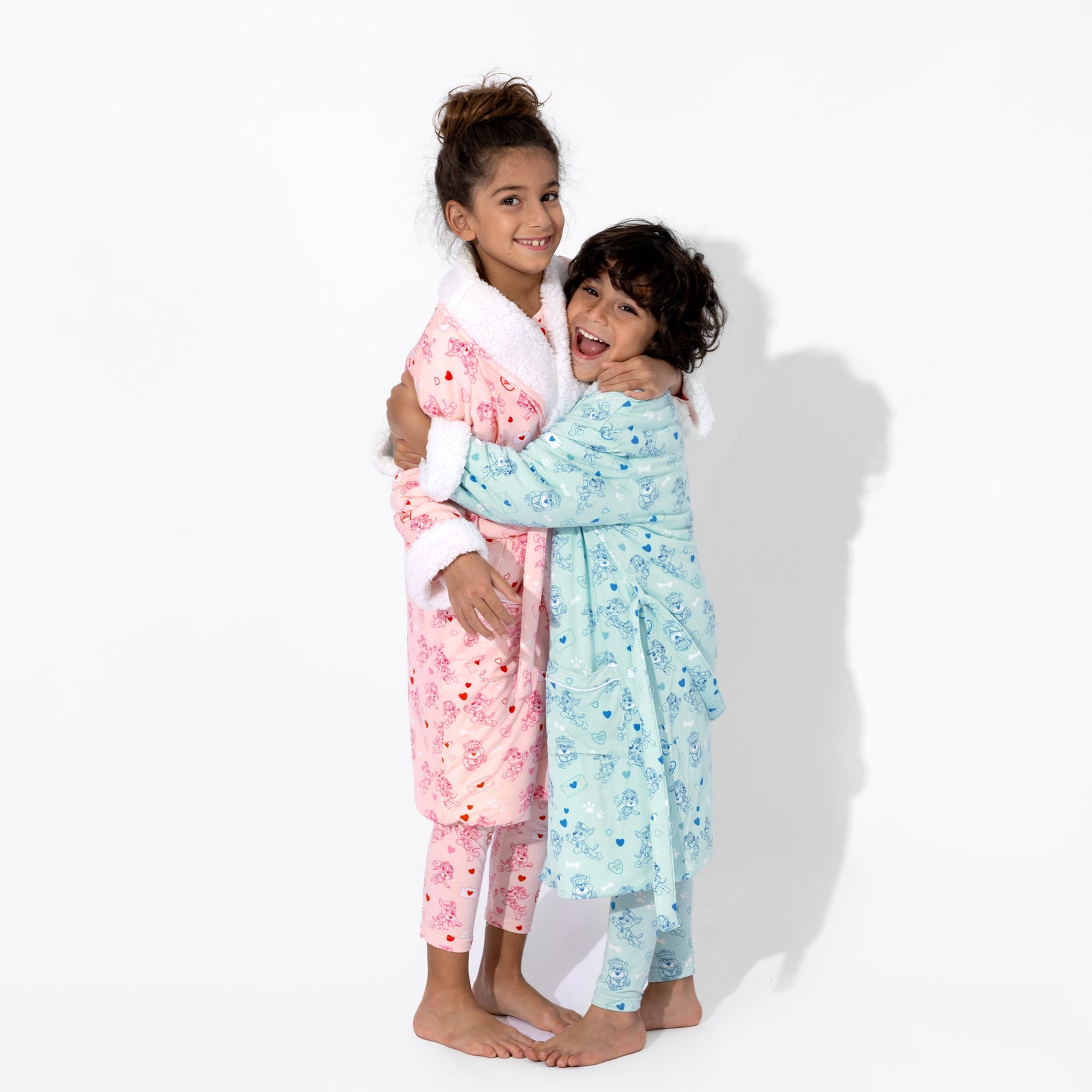 PAW Patrol: Valentine's Blue Kids Bamboo Sherpa Robe