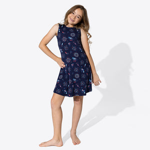 Fireworks Bamboo Girls' Sleeveless Dress