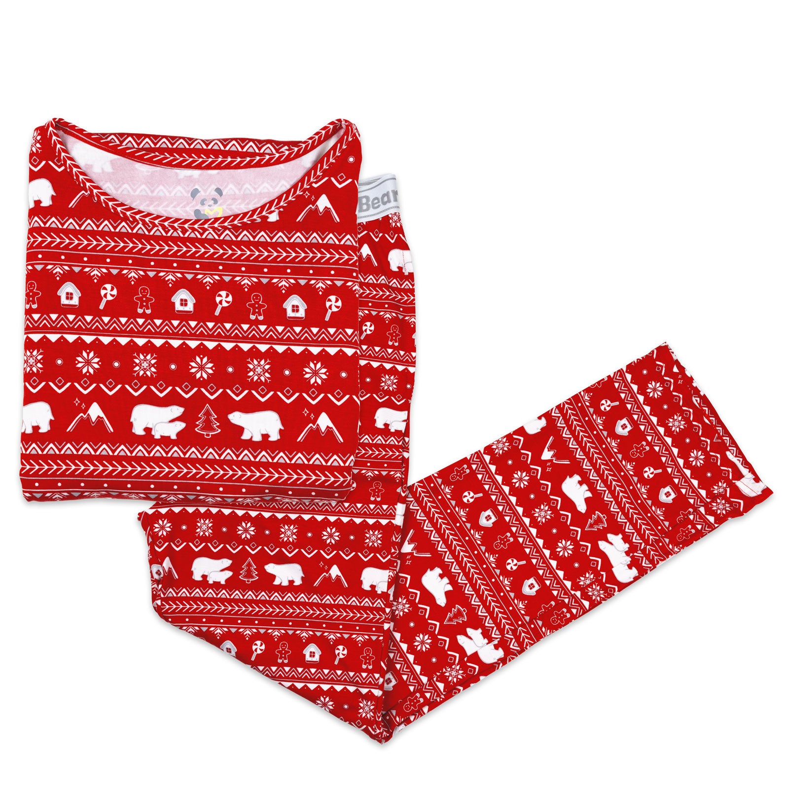 Polar Isle Red Bamboo Men's Pajama Set