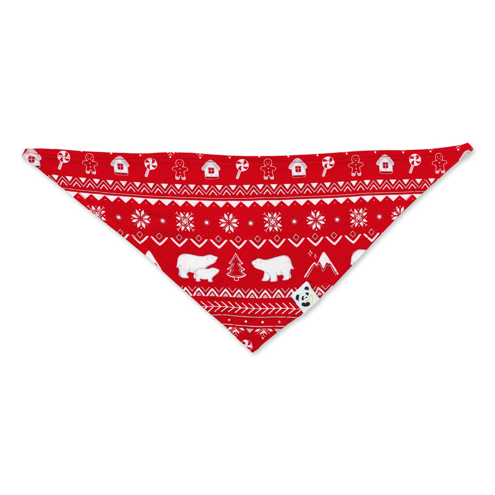 Polar Isle Red Bamboo Matching Pet Bandana