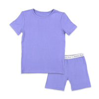 Poppin Purple Bamboo Kids Pajama Short Set