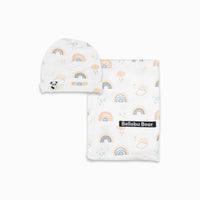 Rainbows Bamboo Swaddle & Beanie Set