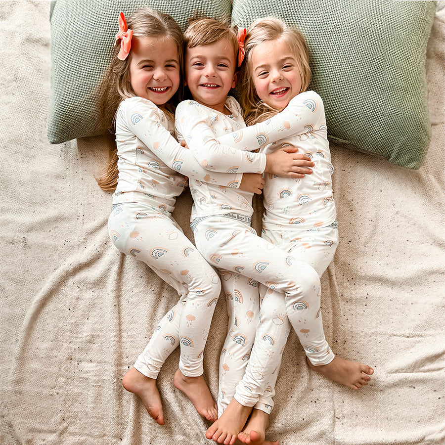 Rainbows Bamboo Kids Pajamas | Bellabu Bear Skin-Friendly Pajamas