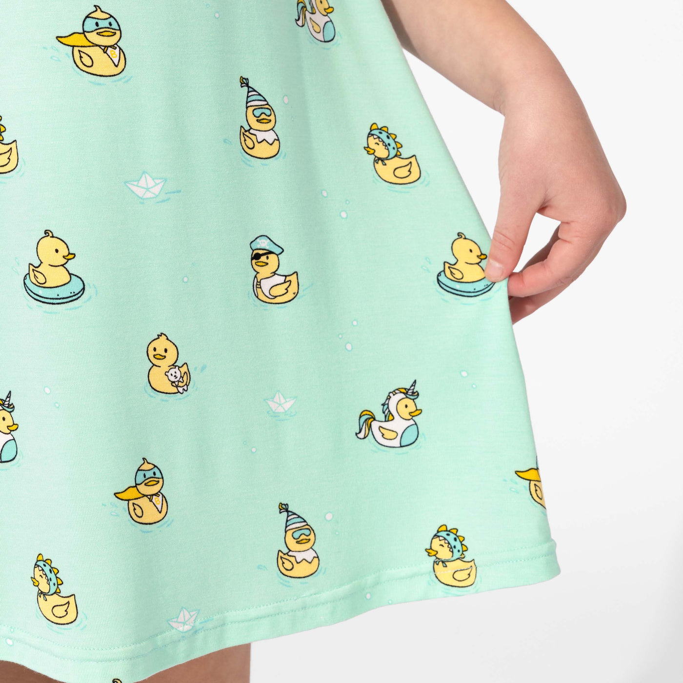 Rubber Ducky Bamboo Girls' Short Sleeve Dress