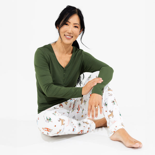 Santa's Workshop Bamboo Women's Pajama Set