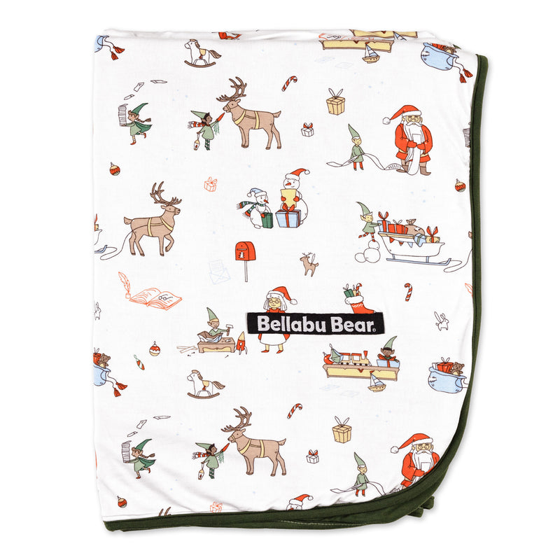 Santa's Workshop Bamboo Blanket