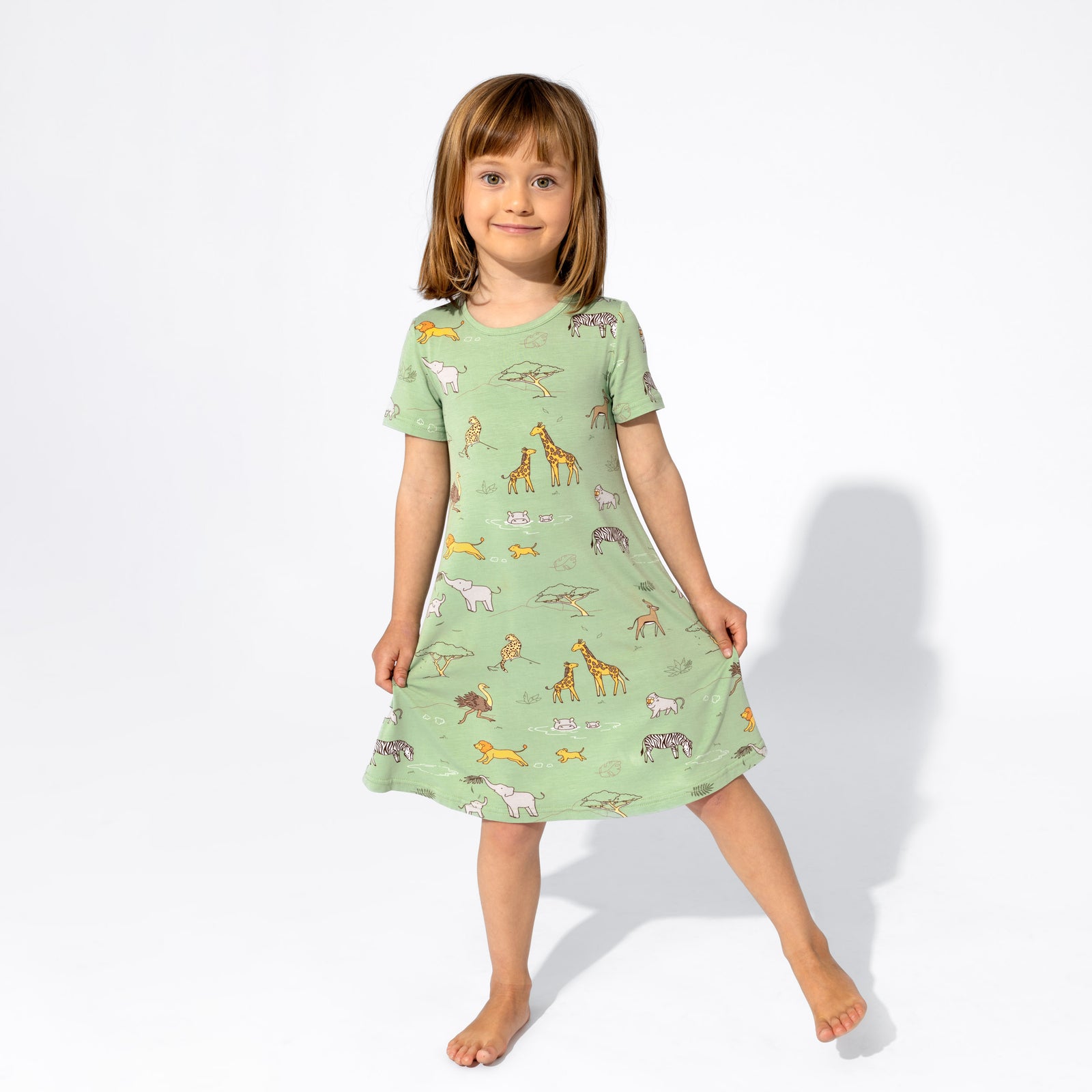 Savannah Bamboo Girls' Short Sleeve Dress