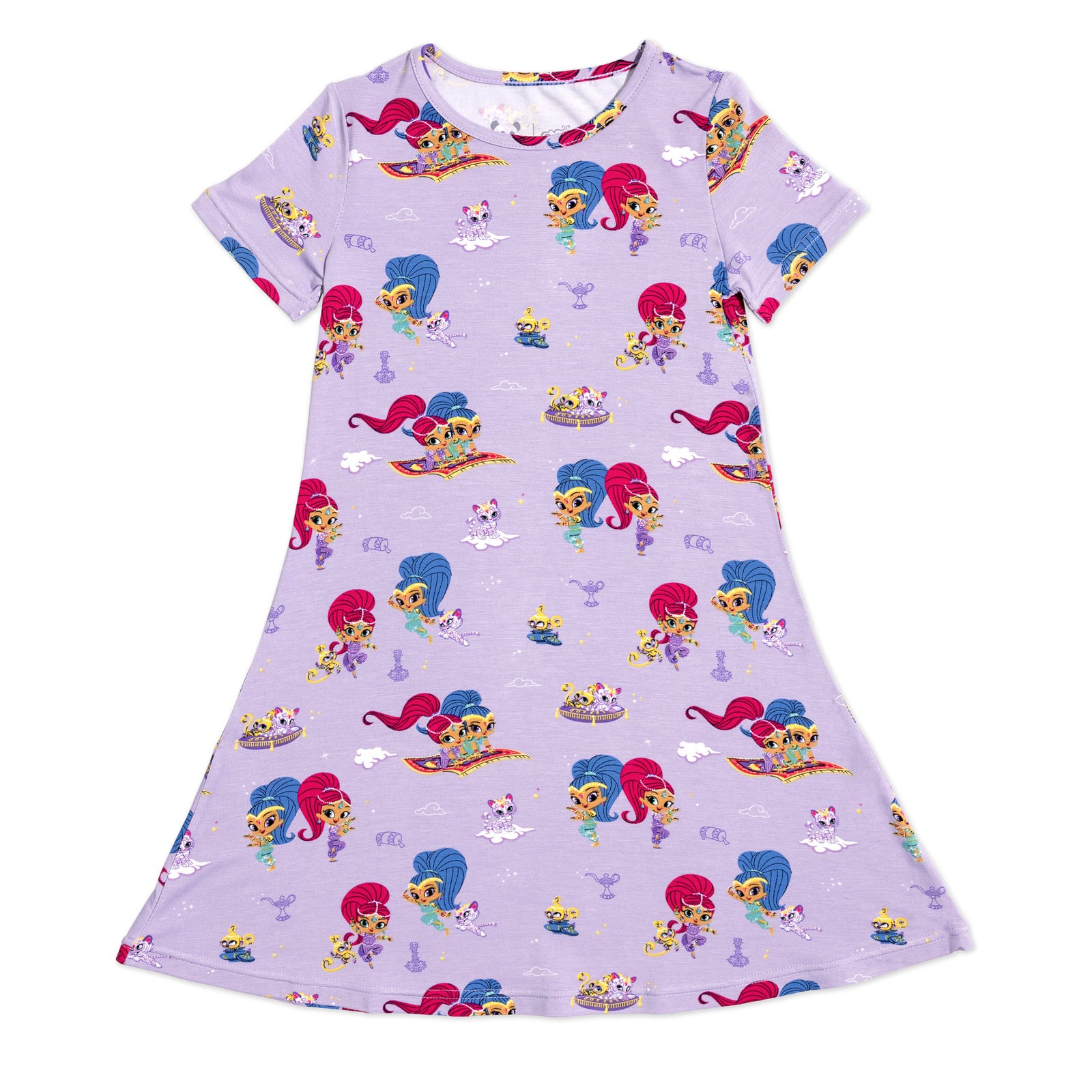 Shimmer and Shine Bamboo Girls' Short Sleeve Dress