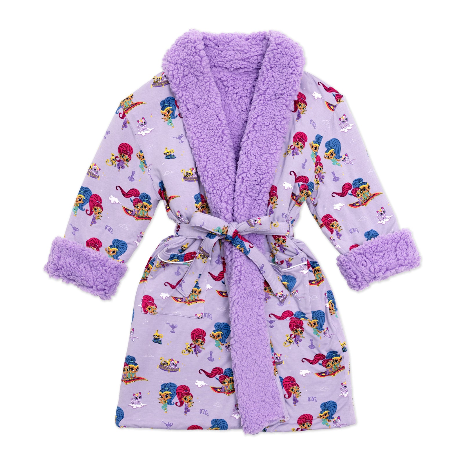 Shimmer and Shine Bamboo Kids Sherpa Robe