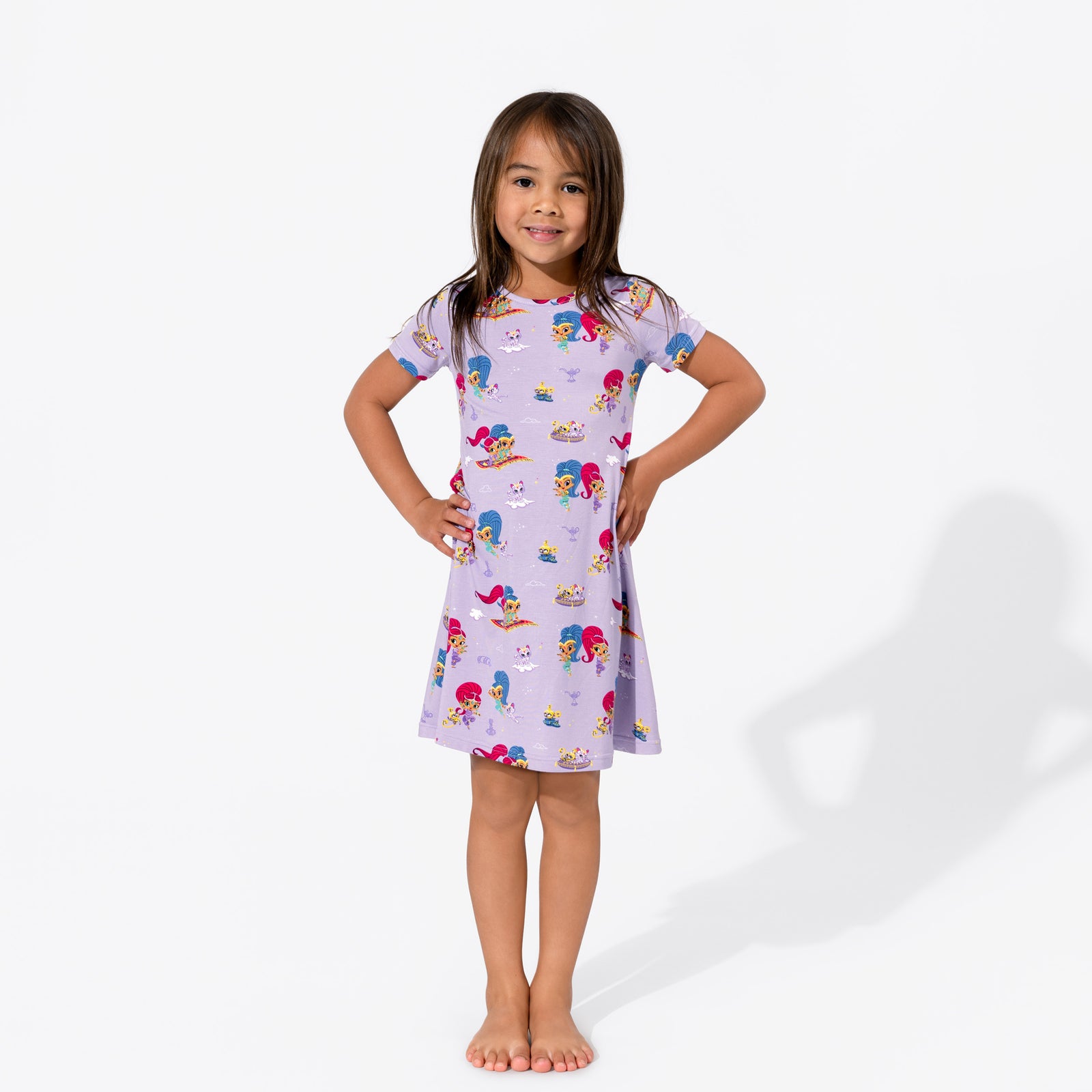 Shimmer and Shine Bamboo Girls' Short Sleeve Dress