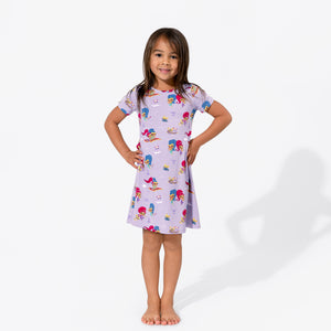 Shimmer and Shine Bamboo Girls' Short Sleeve Dress