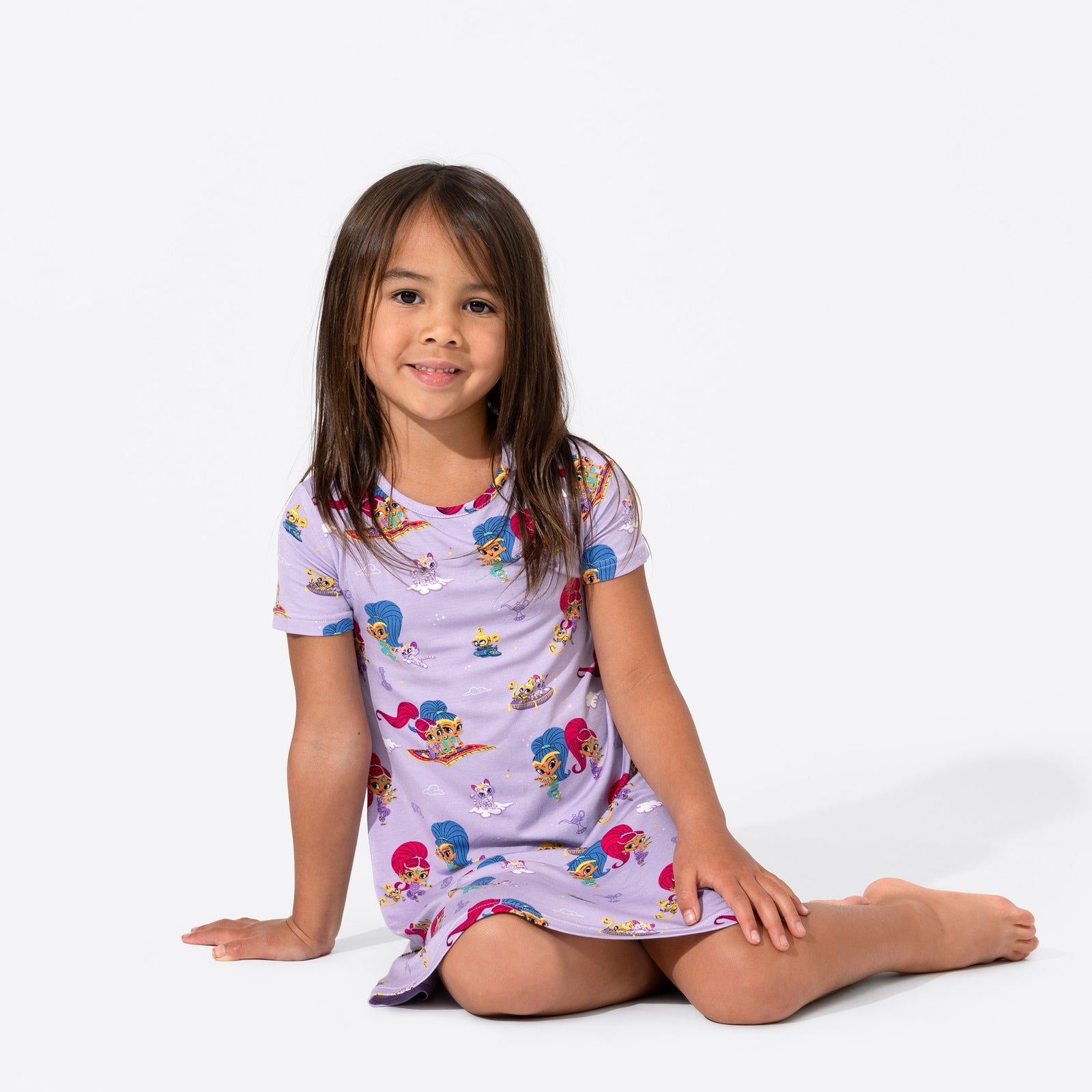 Shimmer and Shine Bamboo Girls' Short Sleeve Dress