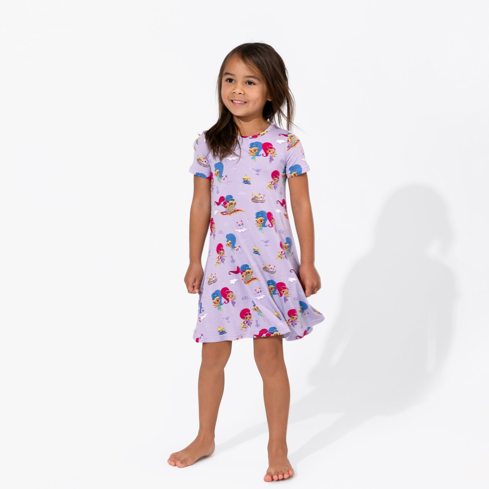 Shimmer and Shine Bamboo Girls' Short Sleeve Dress