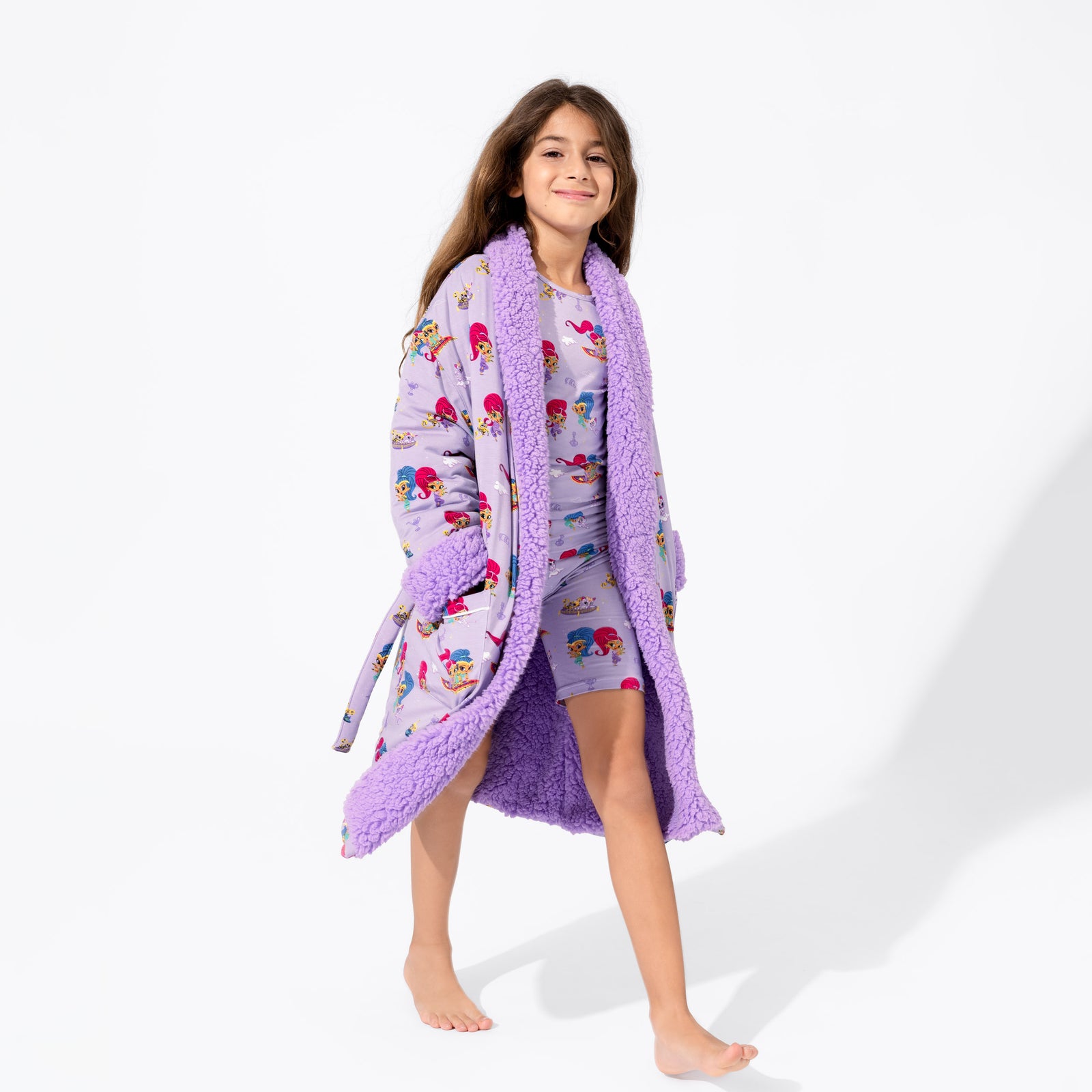 Shimmer and Shine Bamboo Kids Sherpa Robe