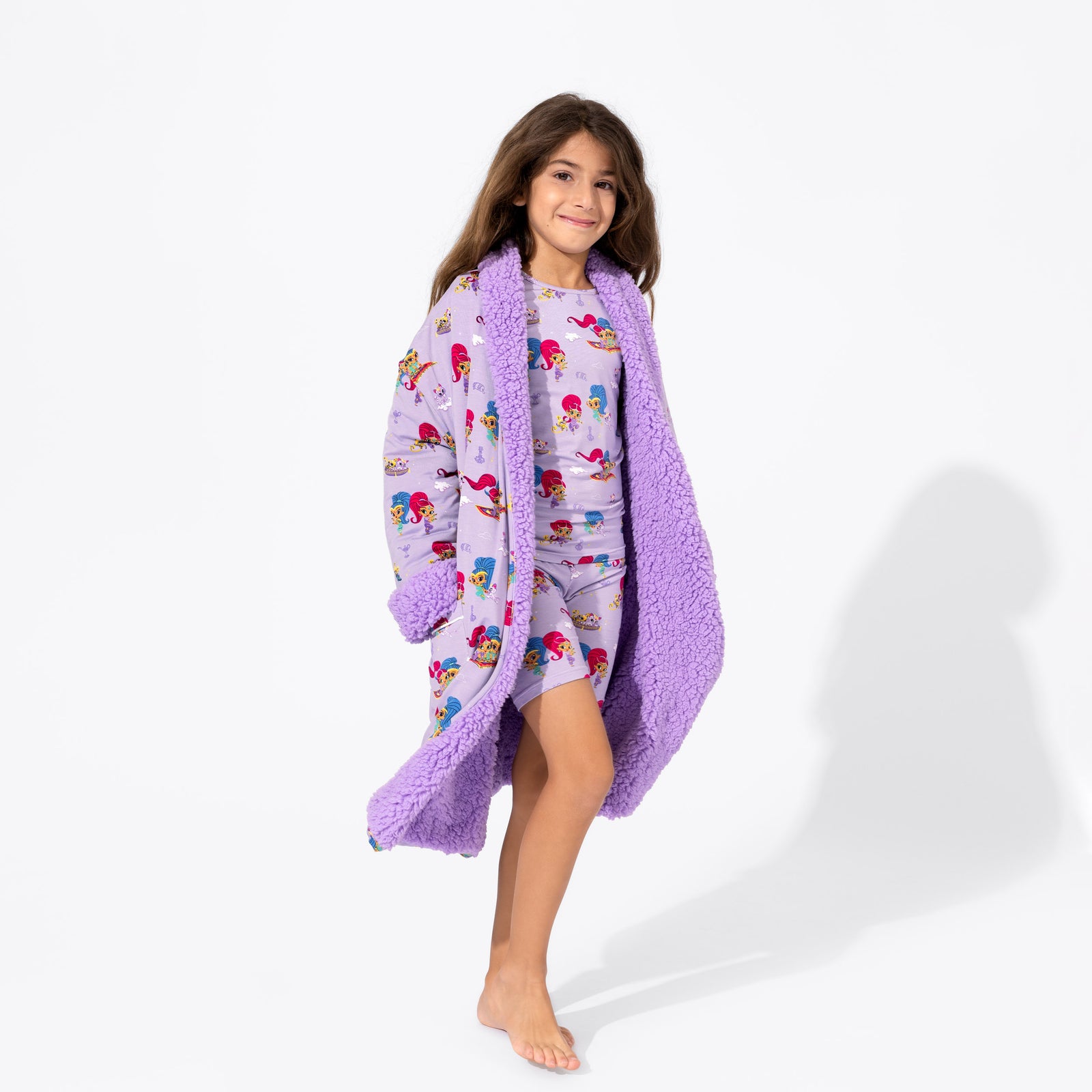 Shimmer and Shine Bamboo Kids Sherpa Robe