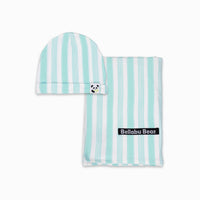 Slumber Stripes Bamboo Swaddle & Beanie Set