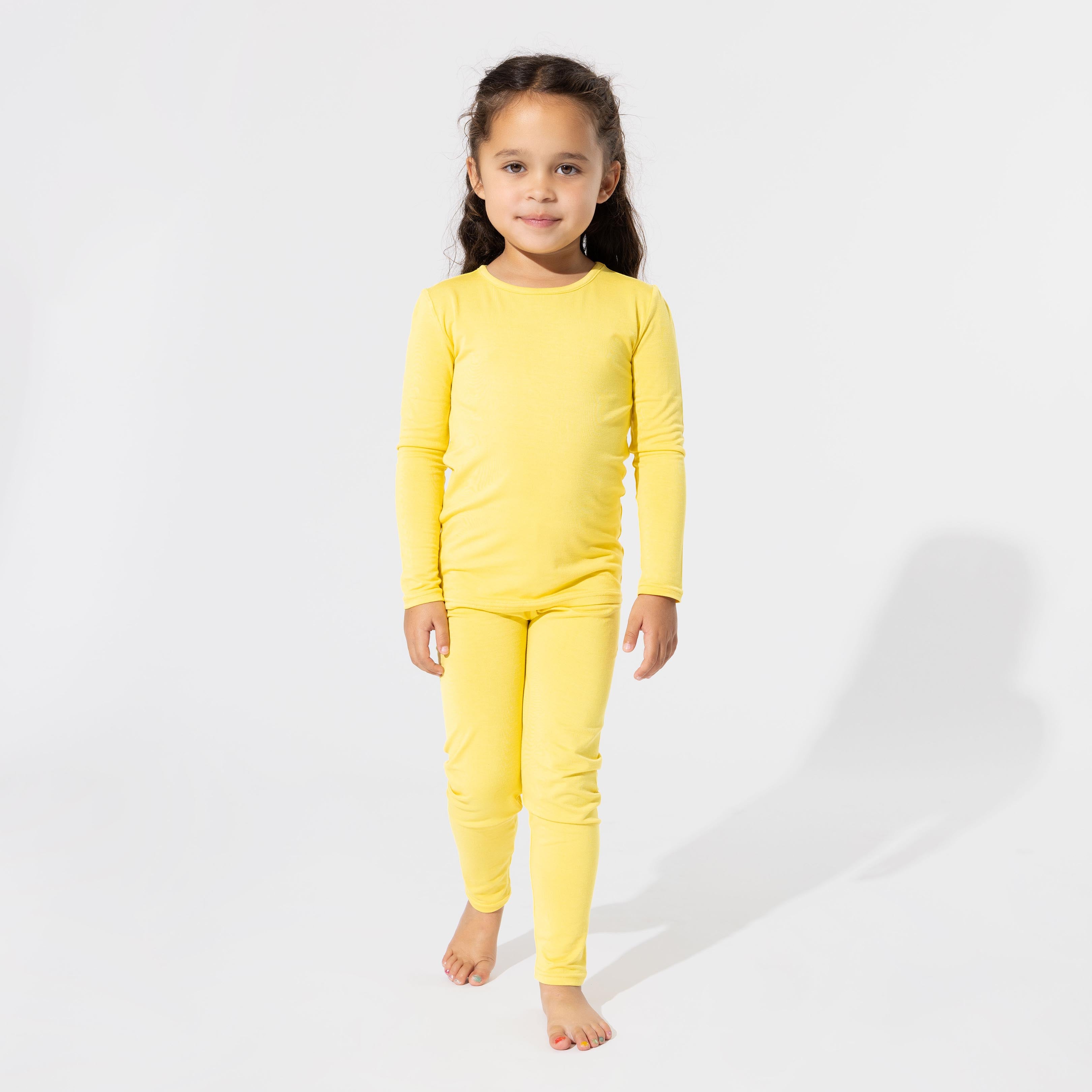 Brighten Bedtime with Sunshine Yellow Bamboo Kids Pajamas - Bellabu Bear