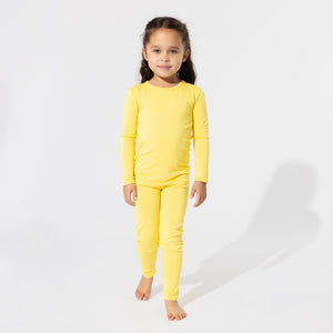 Sunshine Yellow Bamboo Kids Pajamas