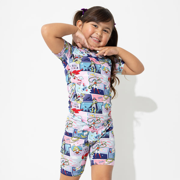 Justice League Heroines Bamboo Kids Pajama Short Set