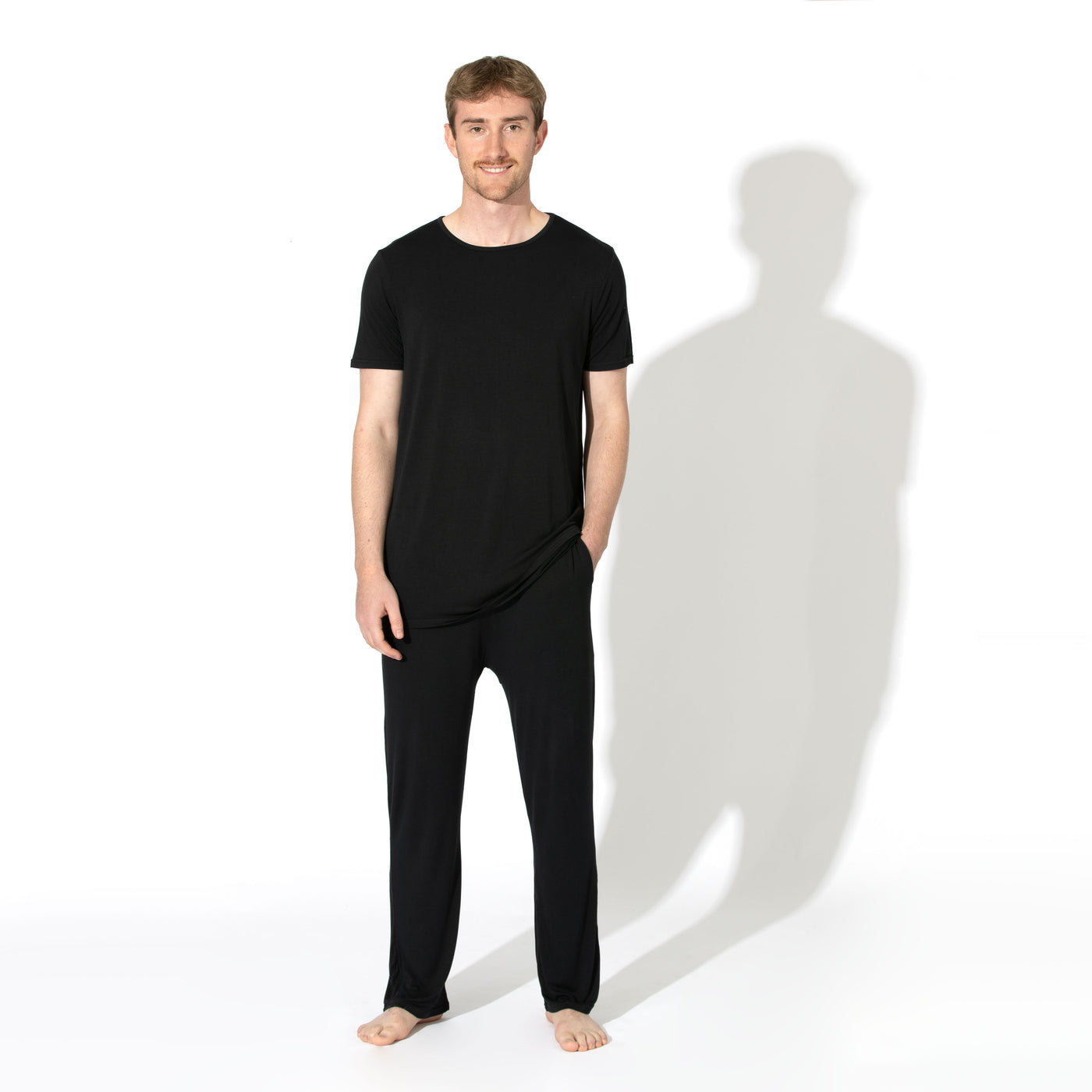 Obsidian Black Bamboo Men's Pajama Set