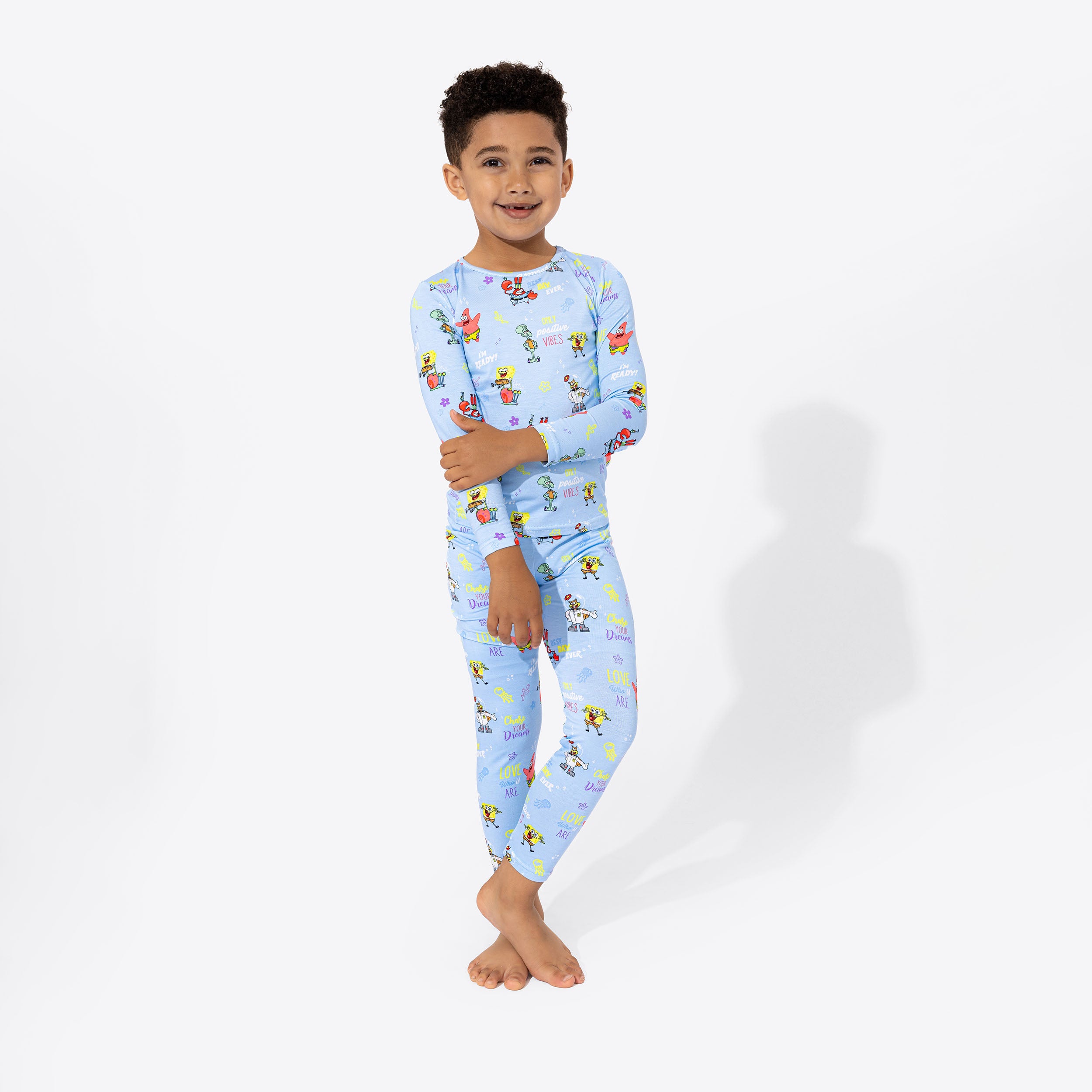 Sleep Tight with SpongeBob: Good Vibes Bamboo Kids Pajamas - Bellabu Bear