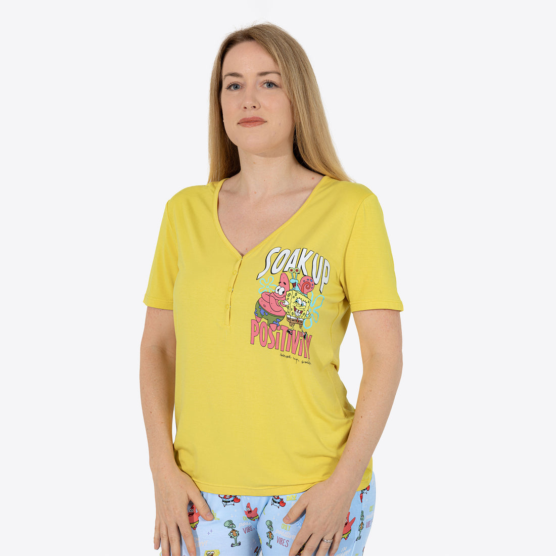 SpongeBob SquarePants: Good Vibes Bamboo Women's Pajama Set