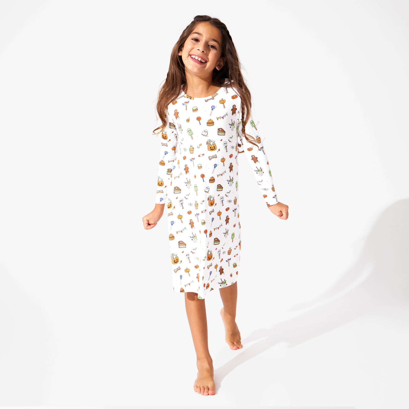 Halloween Treats Bamboo Girls' Long Sleeve Dress